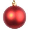 Set of 12 red plastic baubles 6 CM