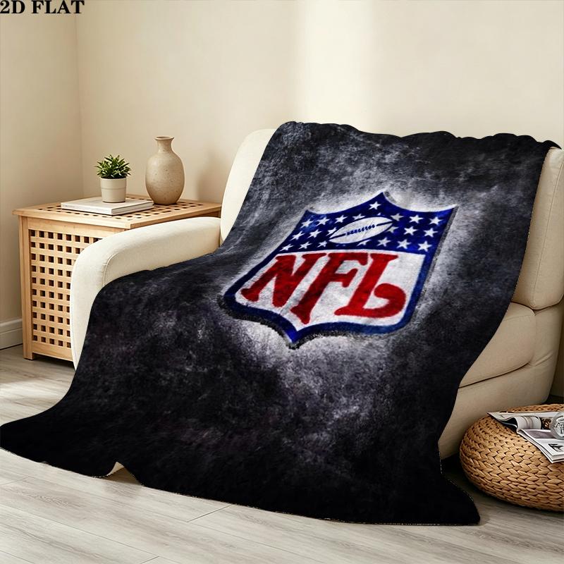 National Football League Print Flannel Blanket, High quality Comfortable for All Seasons, Home Decor, Warmth and Comfort, Perfect for Christmas Gifts