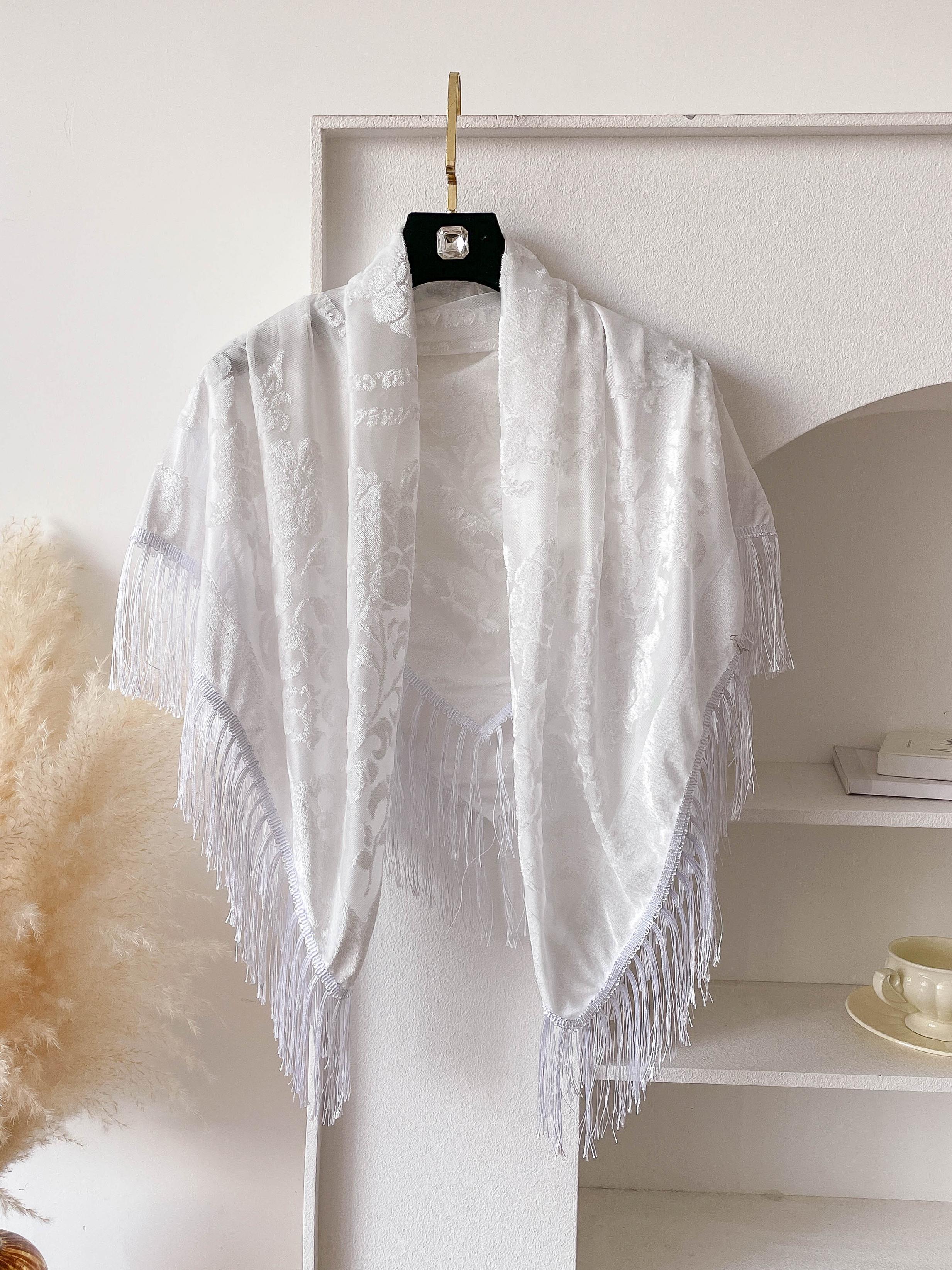 

Универсальный женский шарф-палантин с градиентным цветочным принтом и шелковистой текстурой, весенне-осенний платок и накидка