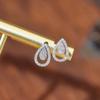 Huitan Fashionable Waterdrop Stud Earrings for Women Novel Hollow Design Piercing Accessories Charm Eternal Wedding Band