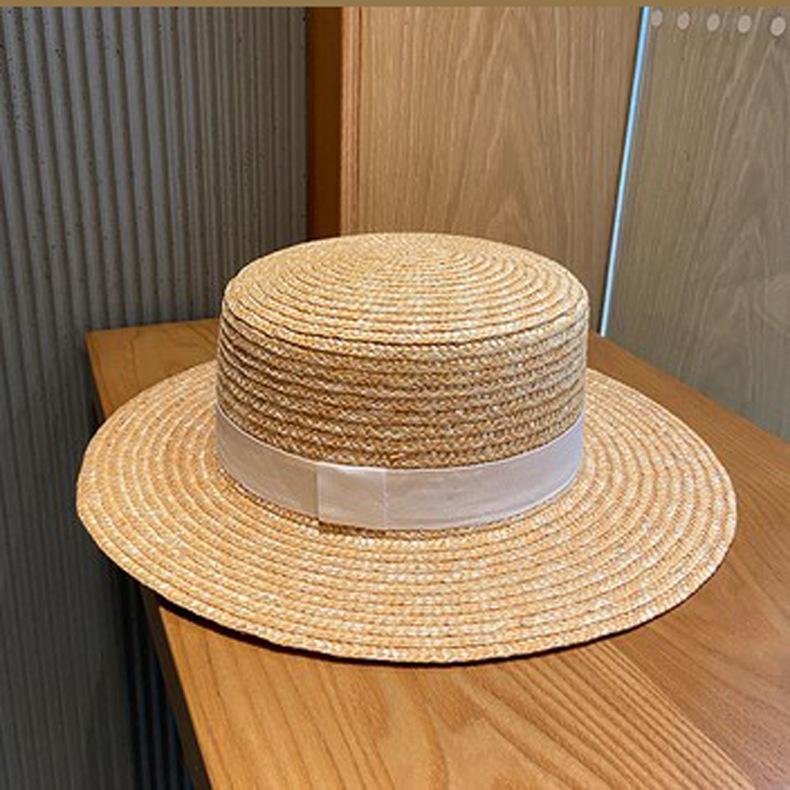 Mcgee Straw Straw Hat Women'S Sunscreen Sun Hat Summer Flat Top Top Hat Versatile Export Hot-Selling Factory Wholesale