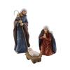 Resins Christmas Nativity Scene Set Holy Family Miniature Figurines For Holiday Homes Tabletop and Shelf Decoration Gift