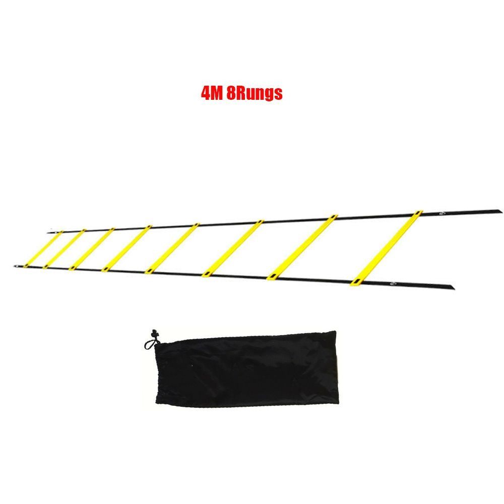 Yellow Agility Training Ladder Adjustable Rungs Speed Ladder Fitness Feet Speed