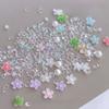 Floral Pearl Floral Nail Decorations White Crystal Nail Accessories Nail Art Charms  for Nail DIY