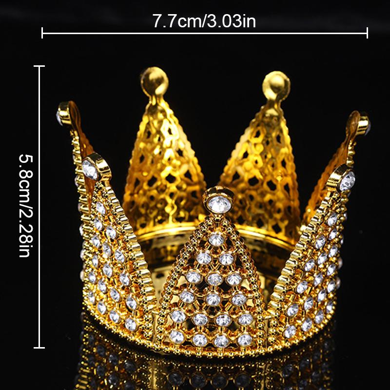 Children Girls Hollow Out Design DIY Simulated Butterfly Ornaments Alloy Crown Cake Topper Decorative 9 Styles