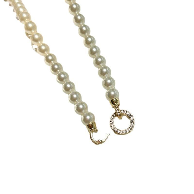 Interlocking Highlight Shell Pearl Necklace High Sense Retro Personality Simple Versatile Temperament Neck Chain Clavicle Chain