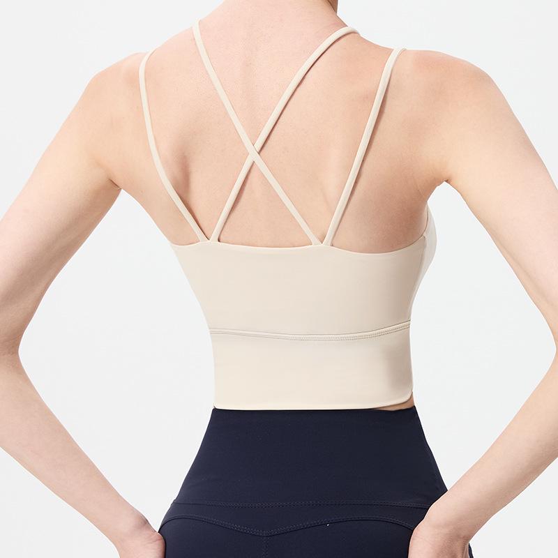 Women's Shockproof, Breathable Sports Bra with Criss-Cross Straps and Quick-Dry Cloud Feel - Water Drop Series