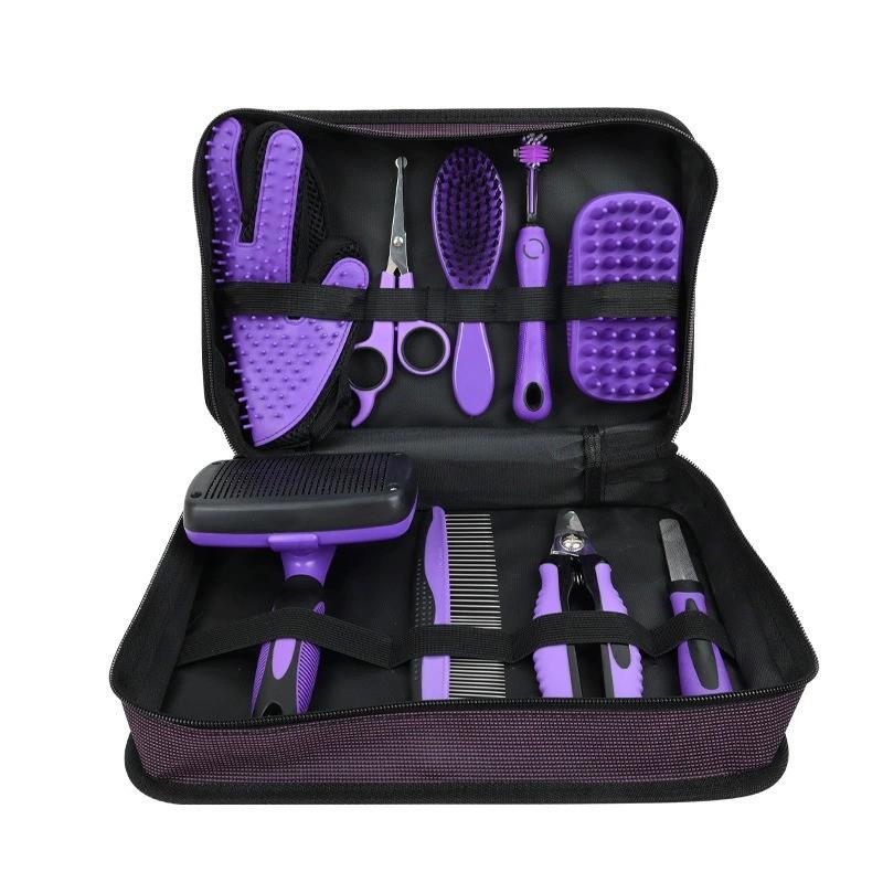 Pet Grooming Comb Set Dogs Cats - 3 6 8 9 Piece Detangling Brush Kit With Fine Coarse Teeth Shedding Hair Removal