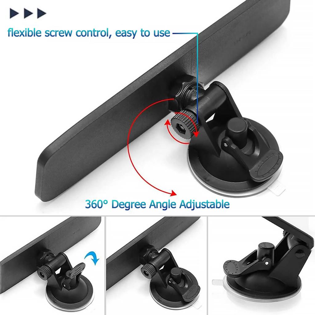 360° vnitřní zpětné zrcátko Nastavitelná přísavka Automobilové nákladní vozidlo Zadní zrcátko Široké Dlouhé zpětné zrcátko Univerzální bezpečnost pro instruktora