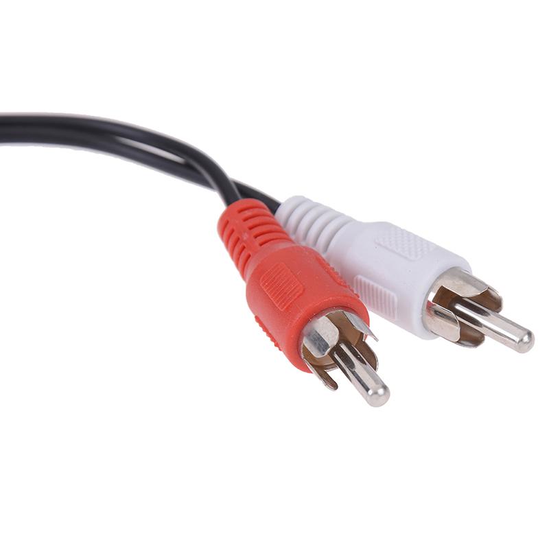 2 In 1 Audio Cable 3.5mm To 2 RC Double Lotus Head Audio Adapter Cable Av Cable
