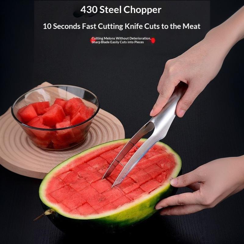1 Set Lebensmittelqualität Wassermelonenschneider Multifunktionales Sommer-Fruchtschneidewerkzeug Perfekt für Küche BBQ Party Picknicks