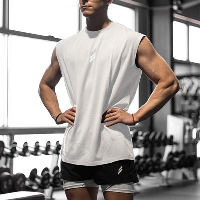 Men Loose Fit Sleeveless Workout Tank Top Crew Neck Gym Muscle Shirt