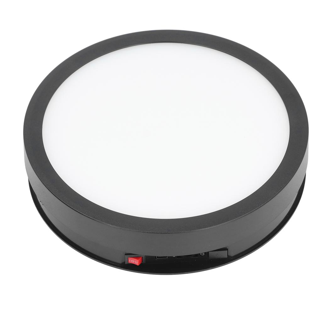 360 Degree Rotating Display Stand Speed and Direction   USB Powered 22cm Electric Rotating Turntable with Colorful Light