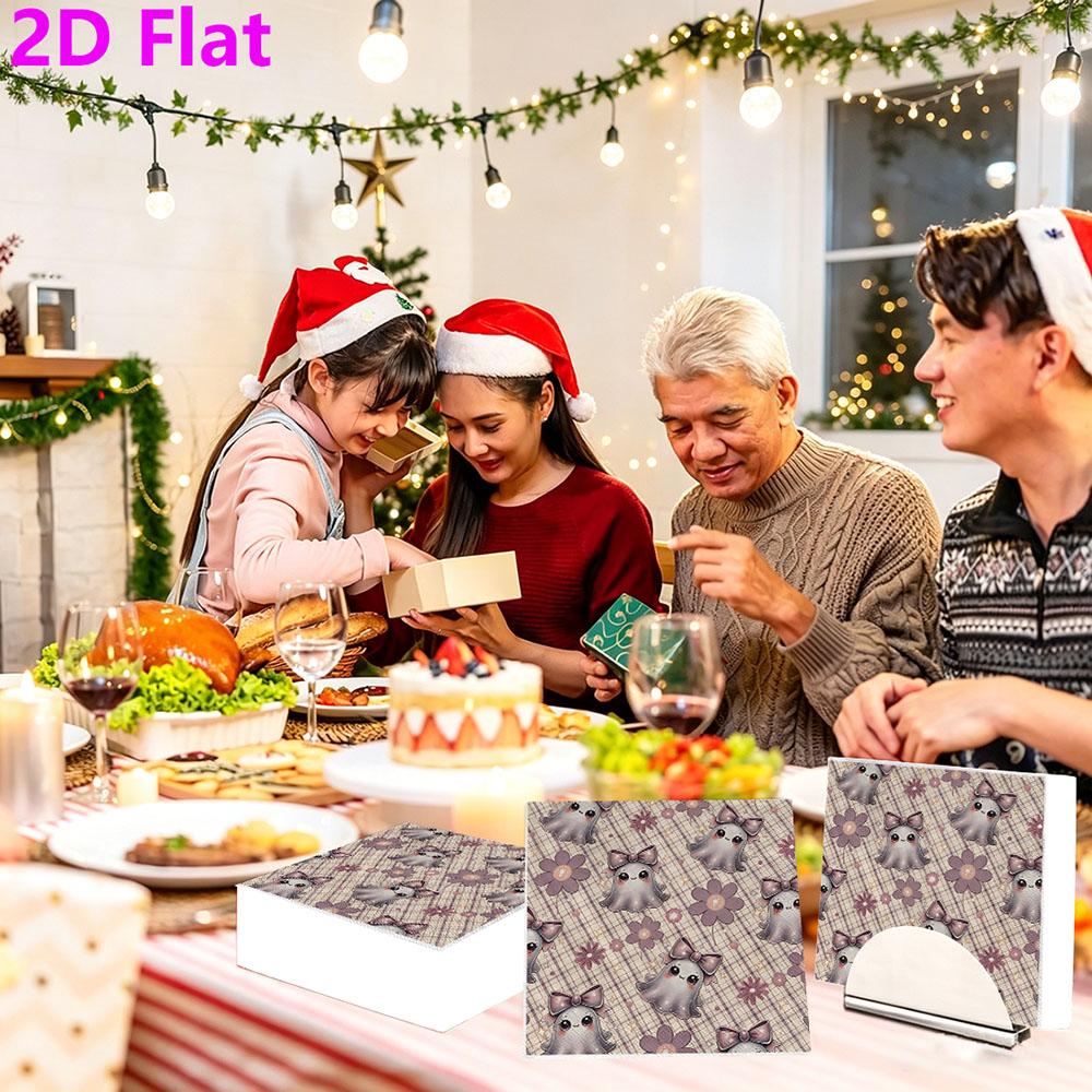 20pcs Disposable Napkins with Ghost Pattern Print for Wedding,Parties,and Daily Use for Thanksgiving Fall Christmas Table Decoration