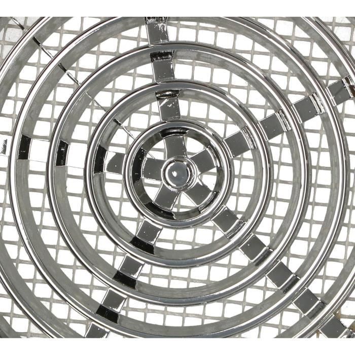 Grille D'aération - KOTARBAU - Rond - Chrome - Diamètre 80 Mm - Moustiquaire