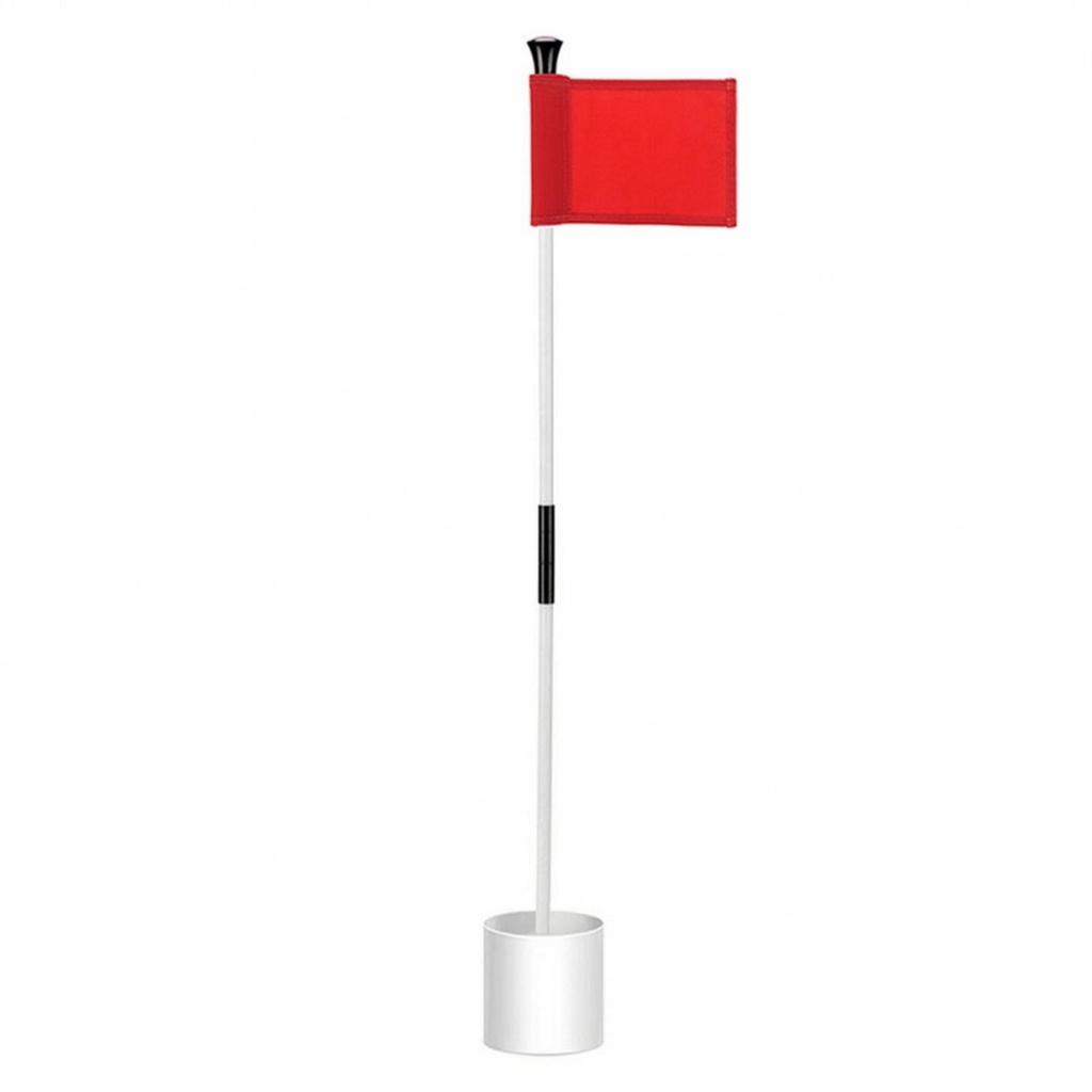 Golf Practice Flagpole Detachable with Integrated Sleeve Flag