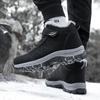 fashion 2024 Winter Women Men Boots Plush Leather Waterproof Sneakers Climbing Hunting Shoes Unisex Lace-up Outdoor Warm Hiking Boot Man