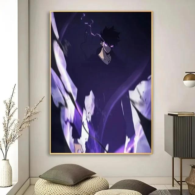 Solo Leveling Anime Artă de Perete pe Pânză HD Pisică Kawaii Mașini Poster pentru Decor Cameră de Joc Cadouri și Picturi Murale