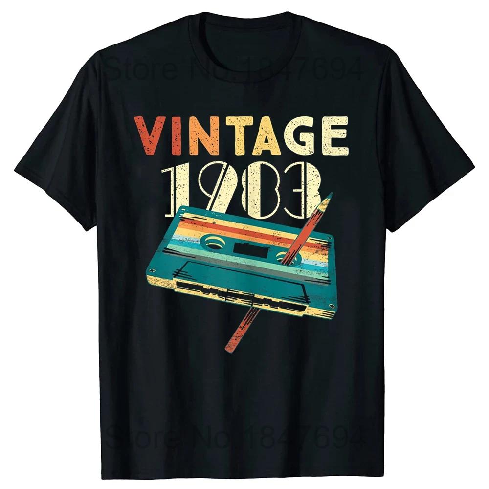 Classic 1983 Retro Birthday T Shirt for Men and Women Old Gifts Vintage 1983 Limited Edition Father Days TShirt Cotton Tees