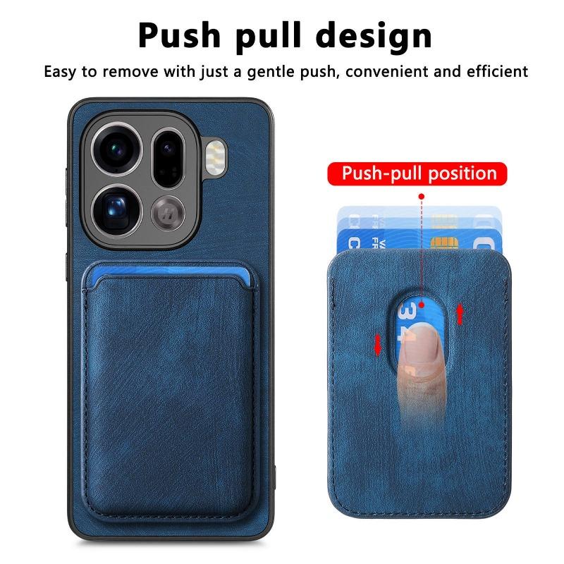 For  Detachable 2 in 1 Leather Case for Find X9 Pro X 9 Magnetic Wallet Card Pocket Cover for OPPO Find X9pro Shell