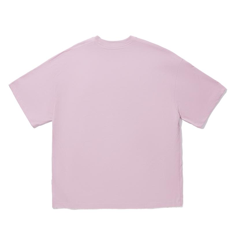Li Ning X Henry Jones Artist Collaboration Loose Fit Sporty Minimalist Versatile Letter Brand Logo Printed Crew Neck Short Sleeve T-Shirt AHSV419-4