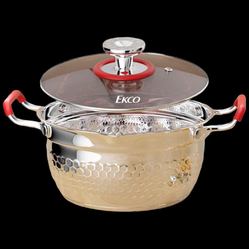 EKCO 304 Stainless Steel Yukihira Pot, 20CM 1.8L