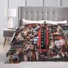 Classic Tv Show Sherpa Flannel Blanket The Office Gifts for Women Soft Cozy Warm Lightweight Blanket for Home Living Room Decor