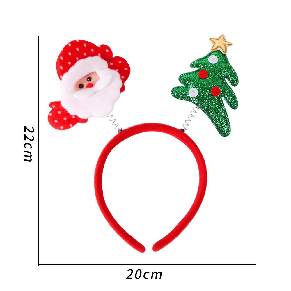 Christmas Festival Dress Headband for Children Adult Elk Antlers Star Santa Claus Birthday Party New Year Headwear Gift for Kids