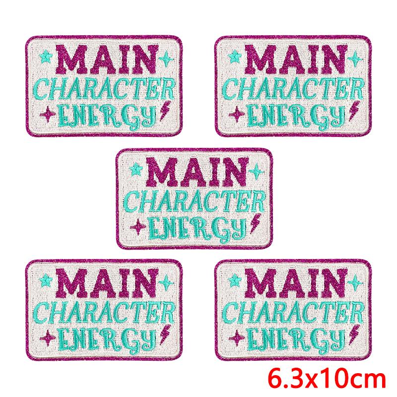 10pcs /Lots Five -Pointed Star Greet Patch Cartoon English Letter Embroidered Patches Iron On Patches For Clothing Jackets Sew Diy