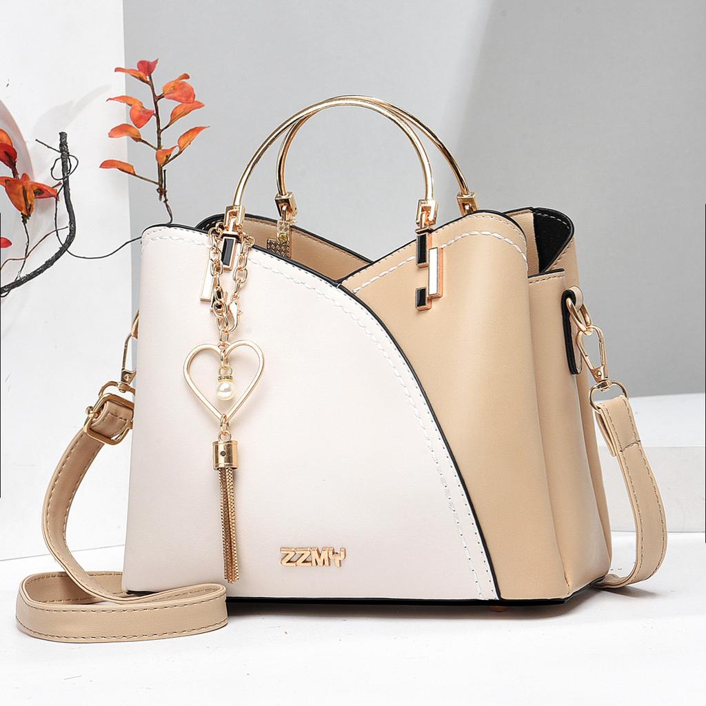 New Fashion Patchwork Handbag Crossbody Shoulder Bag Women Large Capacity Bucket Bag for Women