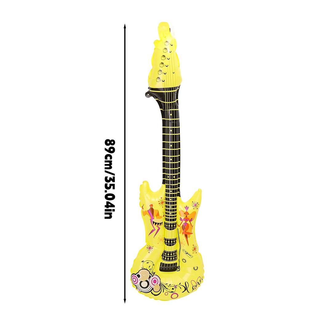 1/20Pcs Cartoon Guitar Foil Balloons Inflatable Rock Star Instrument Aluminum Foil Balloon Concert Theme Party Decoration Props