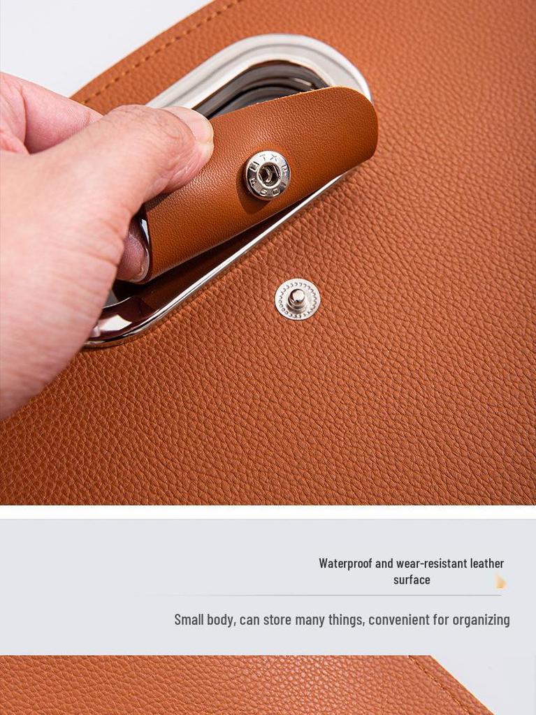 Premium Leather Handbag for 16" Tablet/Laptop, Business, Large Capacity, Document/File Storage
