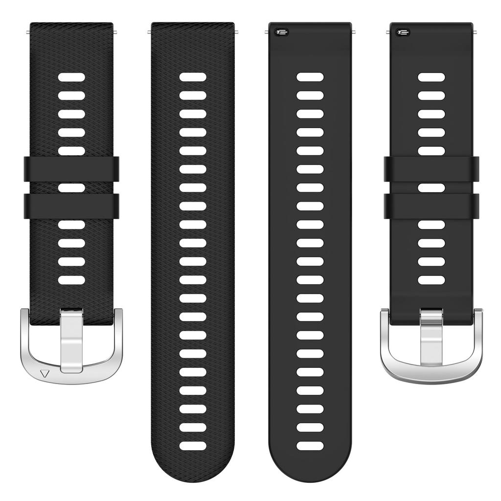 For Garmin Forerunner 265 Silicone Watch Band 22mm Cross Stripe Soft Sport Replacement Watch Strap