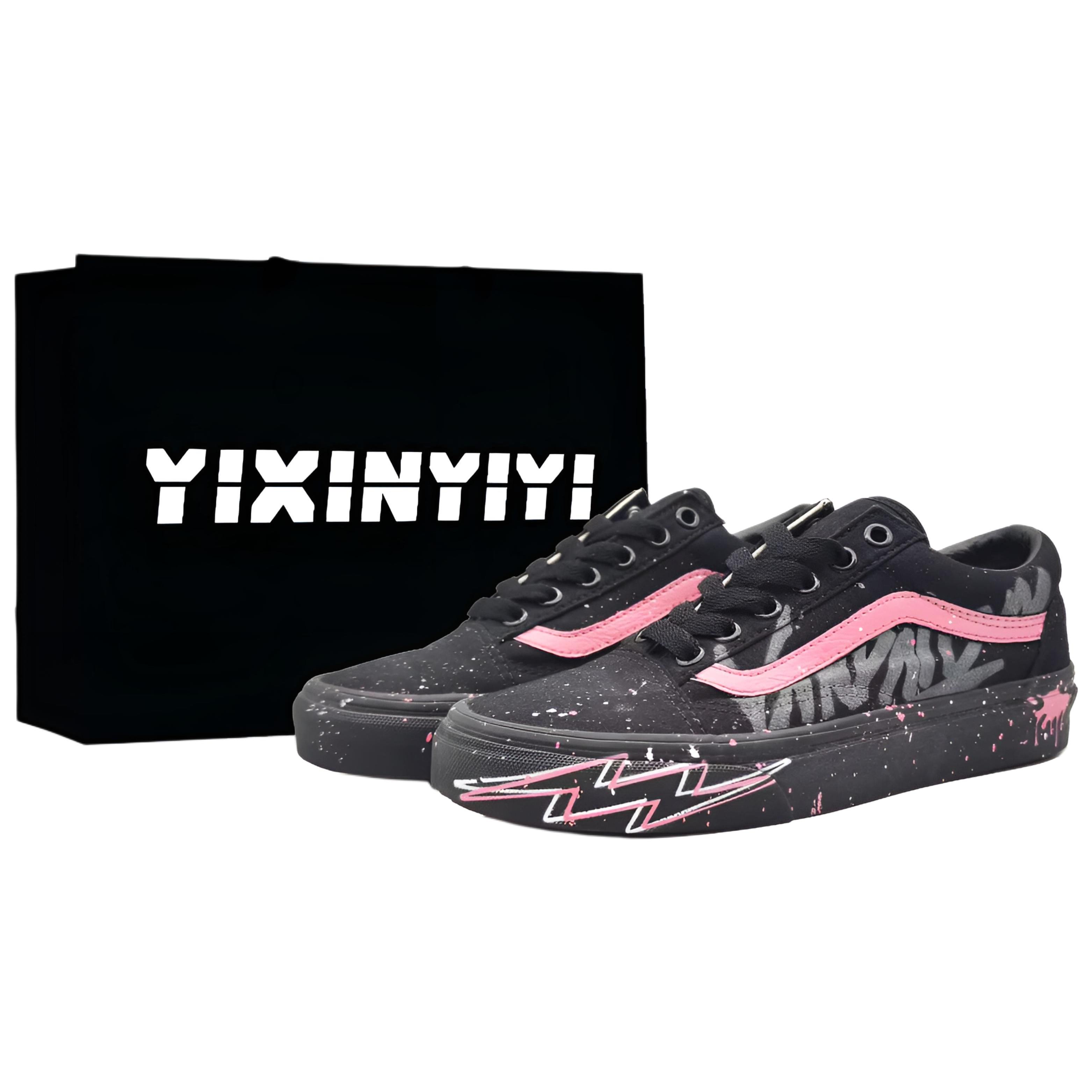 

Vans Old Skool Low top Skateboard Shoes Unisex Peach Pink VN000D3HBKA(Team400-) 35
