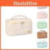 Fresh Sweet Style Pu Leather Solid Color Cake Makeup Bag Cosmetic Storage Bag