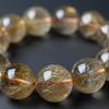 Jewelry Town Shosenkyo Rutilated Quartz 17mm 16cm Inner Power Stone for Good and Work [Eigado] Bracelet, Beads, Diameter, Fortune, Money,