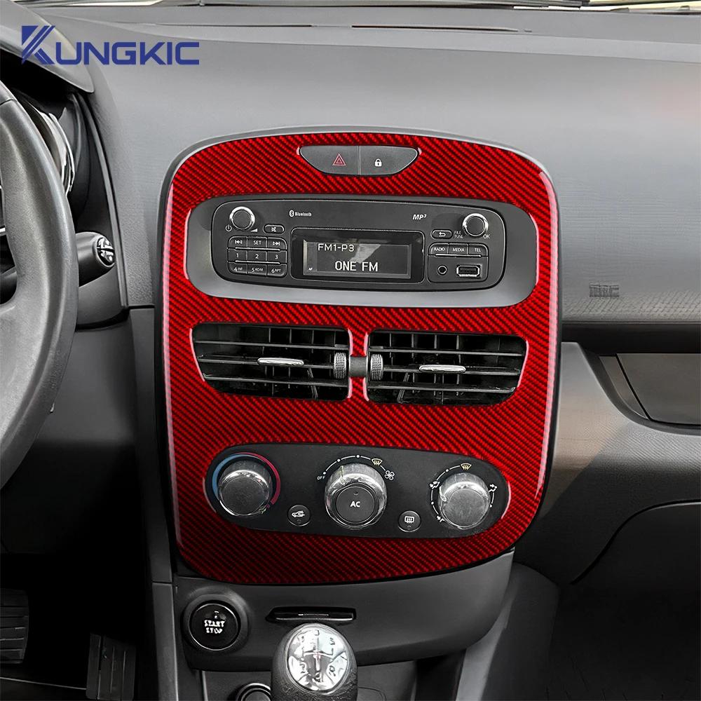 Carbon Fiber Center Console Sticker Trim for Renault Clio 4 2013-2018 LHD RHD Interior Accessories