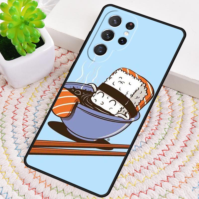 Japanese Cuisine Sushi Food Silicone Phone Case For Samsung Galaxy Note 10 Pro S26 S25 S24 S23 S22 S21 Plus S25Ultra Capa Cover