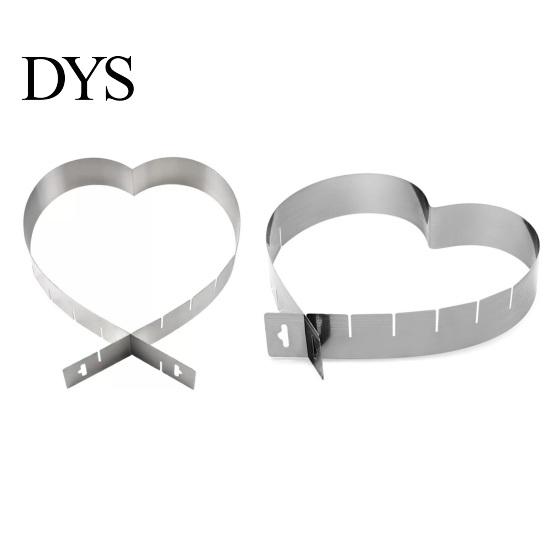 Professional Grade Cake Decorating Tool Heart Shaped Pan, Stainless Steel Baking Mold, Adjustable Size Heat Resistant Durable Metal Pan Reusable Easy