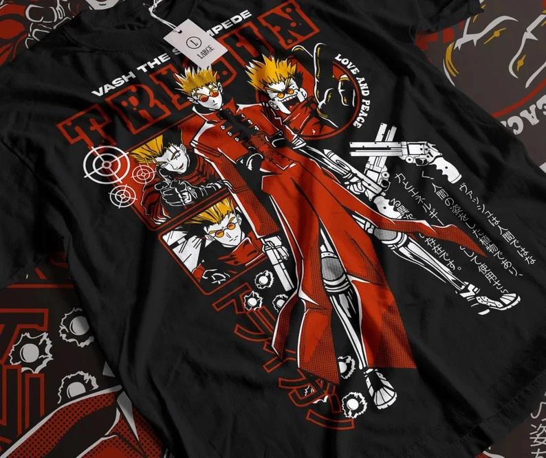 Anime Trigun Wash The Stampede Black T Shirt S