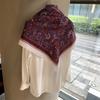 Elegant Square Scarf Women Lightweight Cotton Wrap Shawl UV Protection Stylish Boho Fall Winter