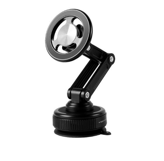 Universal Vacuum Suction Cup Magnetic Car Phone Holder Foldable 360° Rotation Mount Ideal for Bedroom Bathroom Glass Dashboard