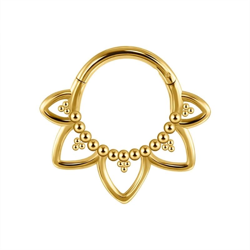 Fashionable Crystal Nose Piercing Ring Jewelry Stainless Steel Accessory for Ear Cartilage Music Festival Accessories