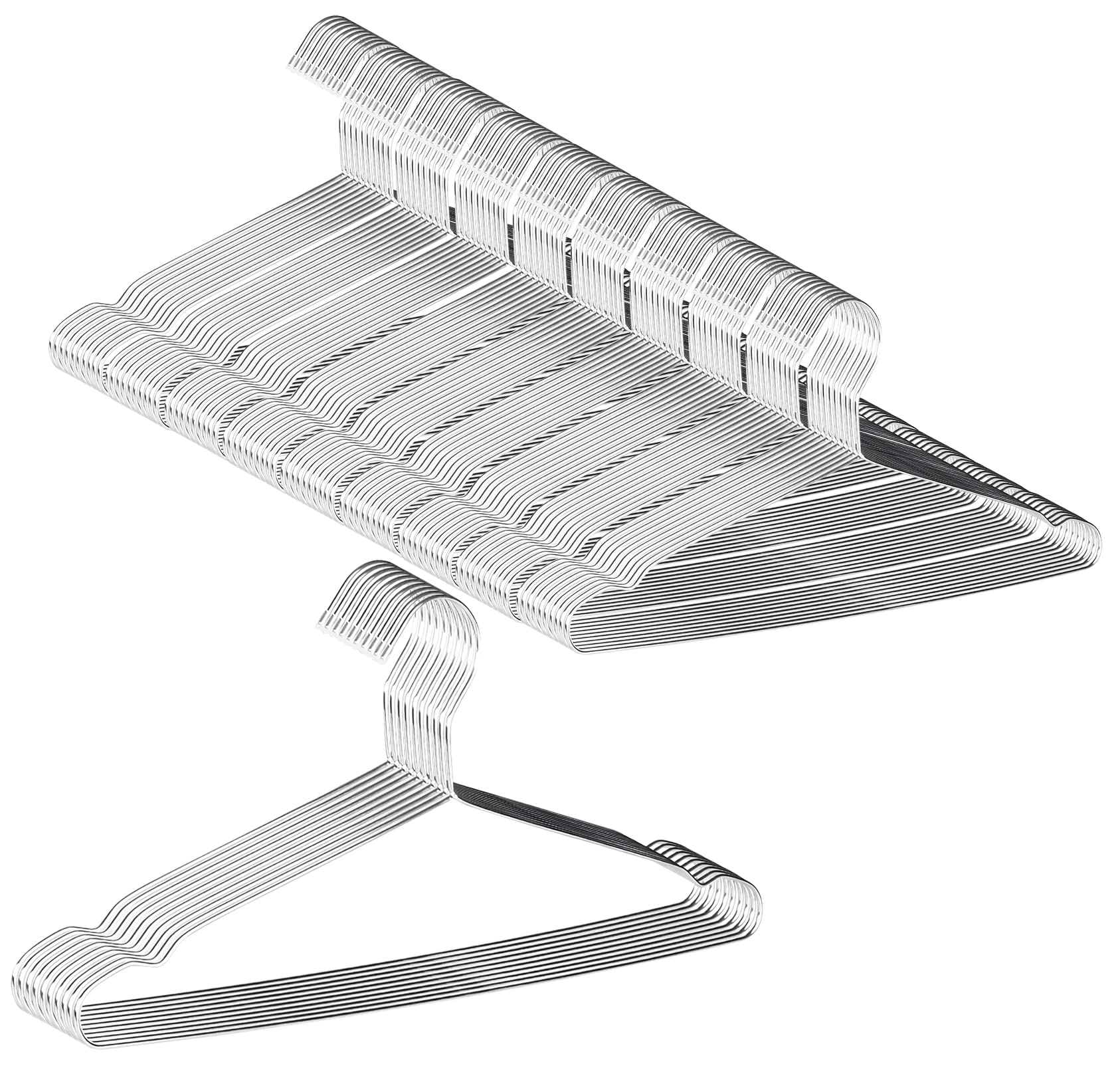 

AUV Нержавеющая сталь и для и 42 см Широкие х Высокие Вешалки, Набор 100 штук, Нескользящие, Устойчивые к ржавчине, Устойчивые к изгибу, Прачечная, Юбки, Брюки, Пальто,