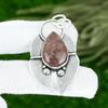 Memorial Day Deal 925 Sterling Silver Strawberry Quartz Stone Pendant Jewelry