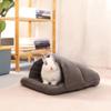 Katzenhunde Bett Kaninchenhöhle Schlafplatz Meerschweinchen Versteck Gemütliches Haus Haustier Weich Warmes Fleece Winter Hausschuhe Kissen Kleintiernest