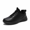 Leather shoes winter velvet warm cotton shoes two cotton non-slip running shoes flat all black sports and leisure shoes