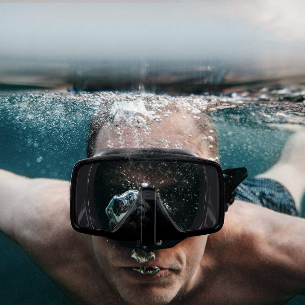 Urhomy Underwater Swim Diving Wide Field of Tempered Glass Adjustable Perfect for Summer Competitive Underwater Adult Goggles, Goggles, Goggles,