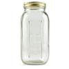 64 oz Airtight Glass Jars Wide Mouth Canning Jars 6 Count Food Storage Preserving Fruits Vegetables Sauces Dishwasher Safe