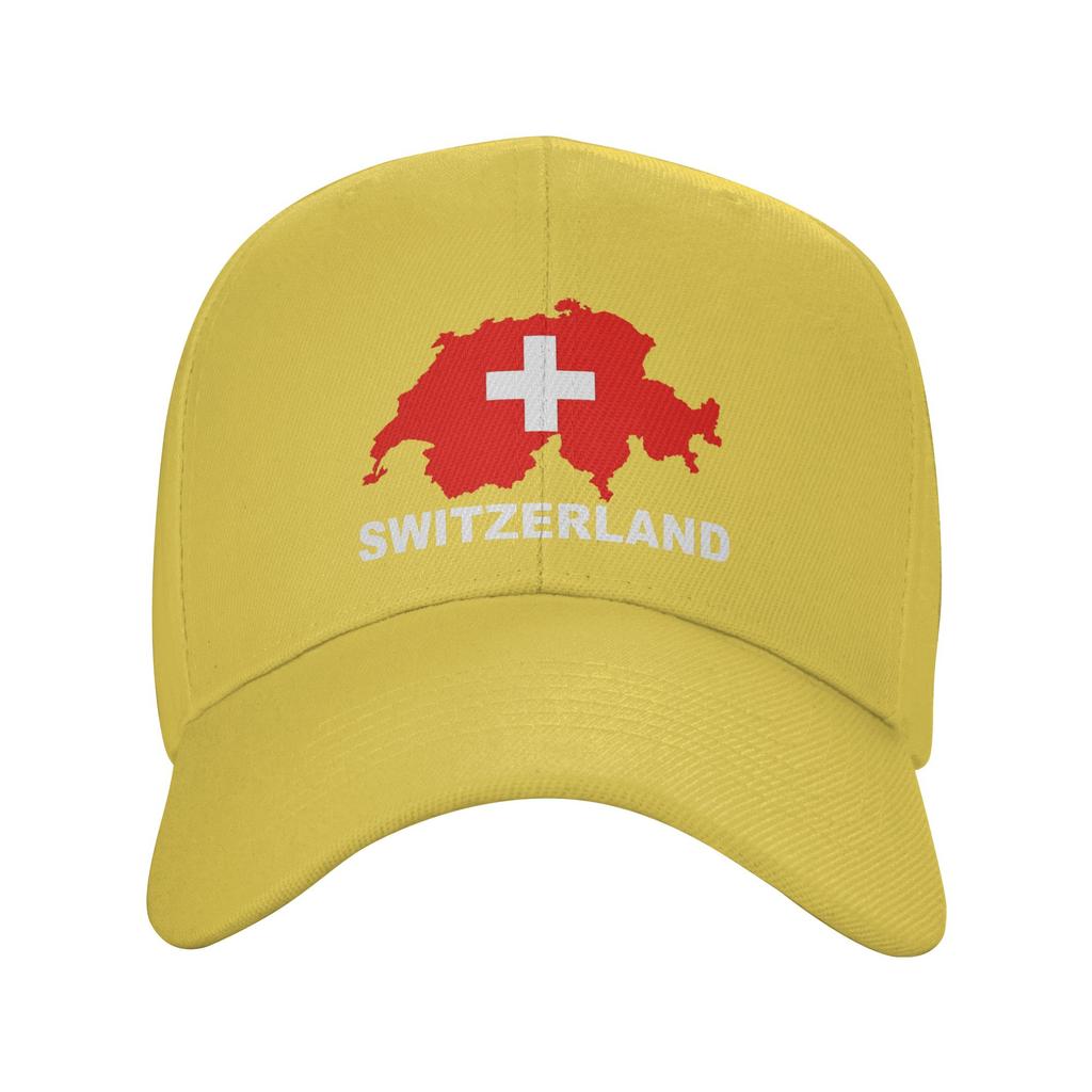 Zomer Zwitserland Vlag Baseballpet Hardlopen Hippie yk Schattig Ontwerp Zon Hip Hop Petten FeUnisex Unisex Ademende Baseballpetten